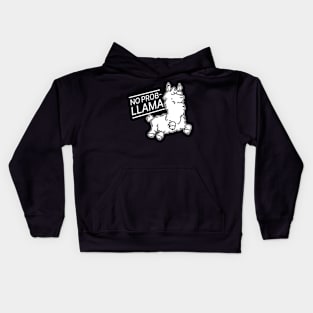 No Problem Llama on Dark Colors Kids Hoodie